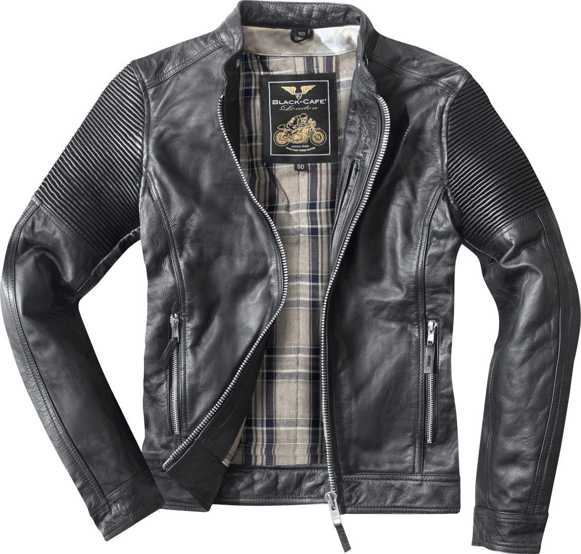 Black-Cafe London Milano Jachetă de piele de motocicletă 60 Figura 3