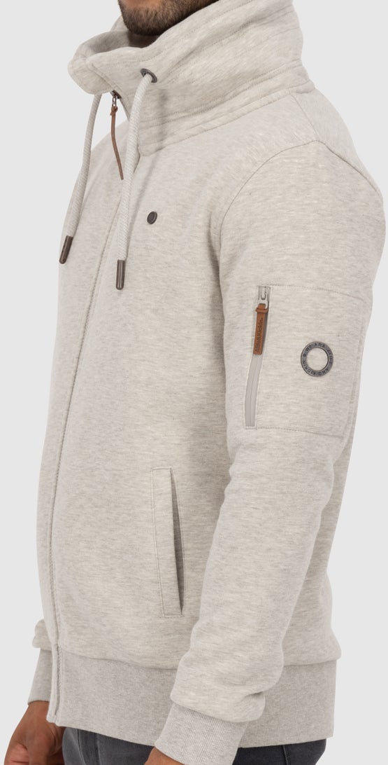 Alife And Kickin EliasAK A Zip Sweatshirt Moletom com zíper bege S Figura 5
