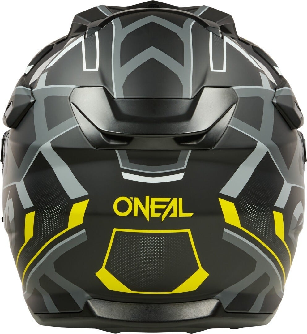 Oneal D-SRS Square V.25 Motocross hjelm sort mat/grå/neon-gul 2XL Figur 3