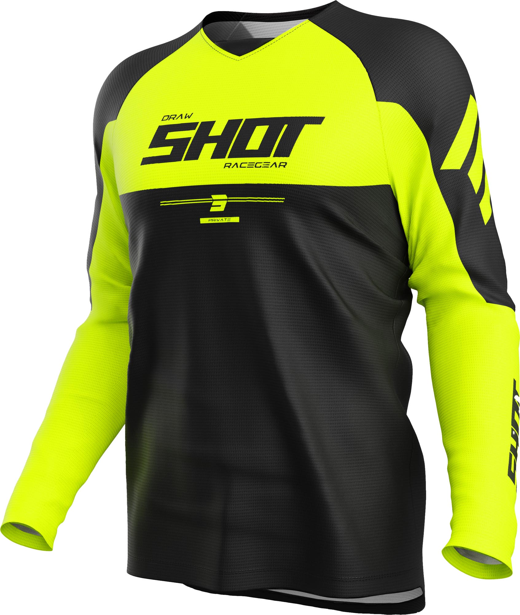 Shot Draw Private Motocross Jersey gelb 4XL Abbildung 1