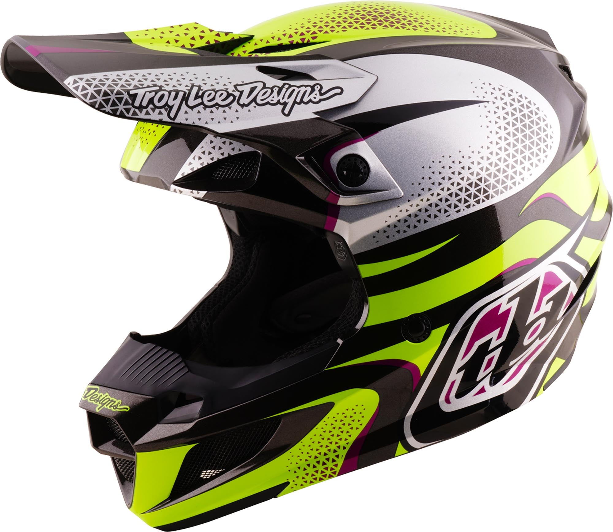 Troy Lee Designs SE5 Polycarbonate MIPS Aura Motocross Helm gelb/schwarz XL (60/61) Abbildung 1