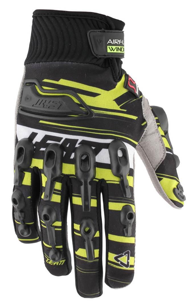 Leatt AirFlex Wind Handsker sort/gul L Figur 1