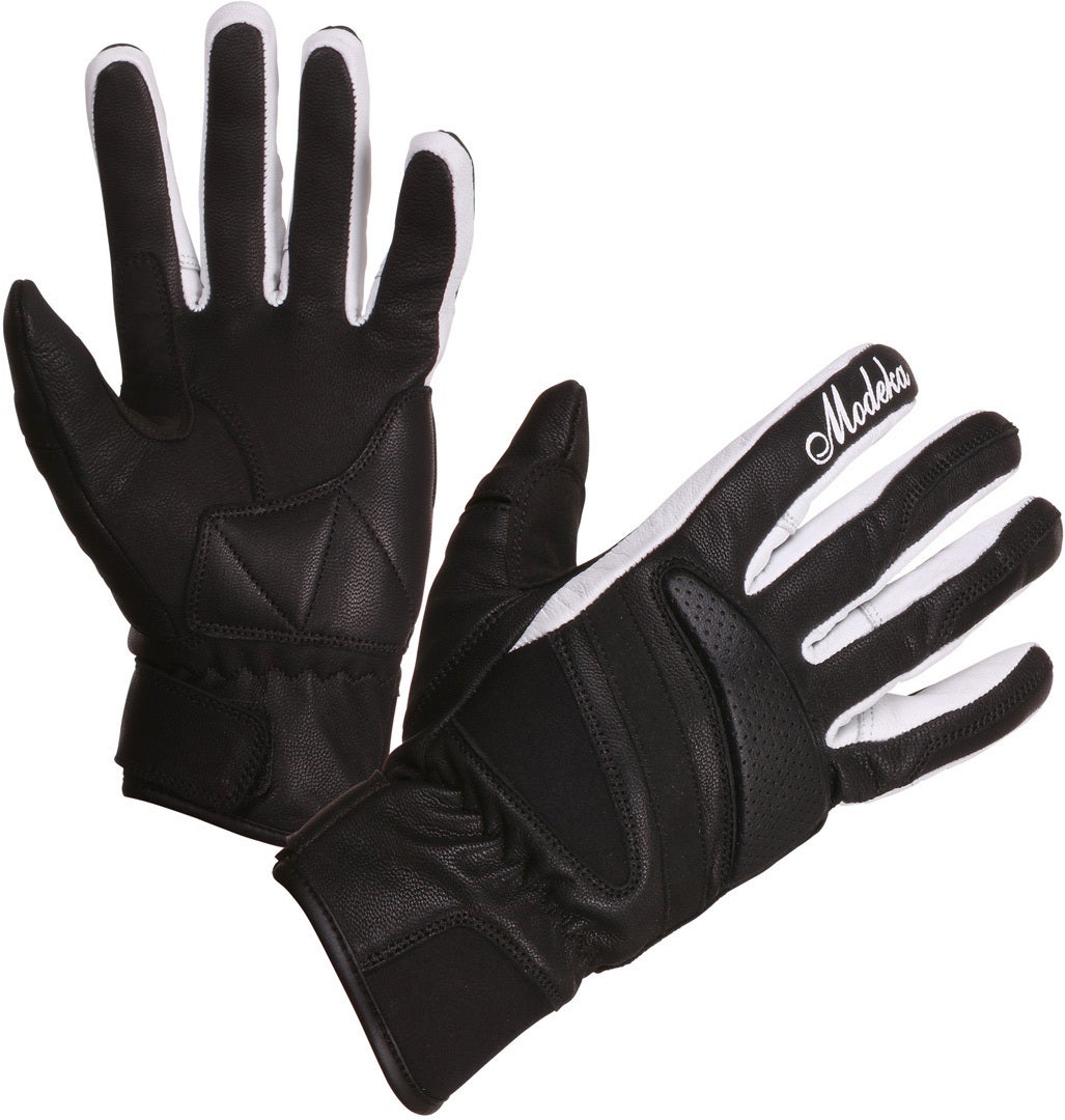 Modeka Camira Damehandsker Sort/hvid M Figur 1