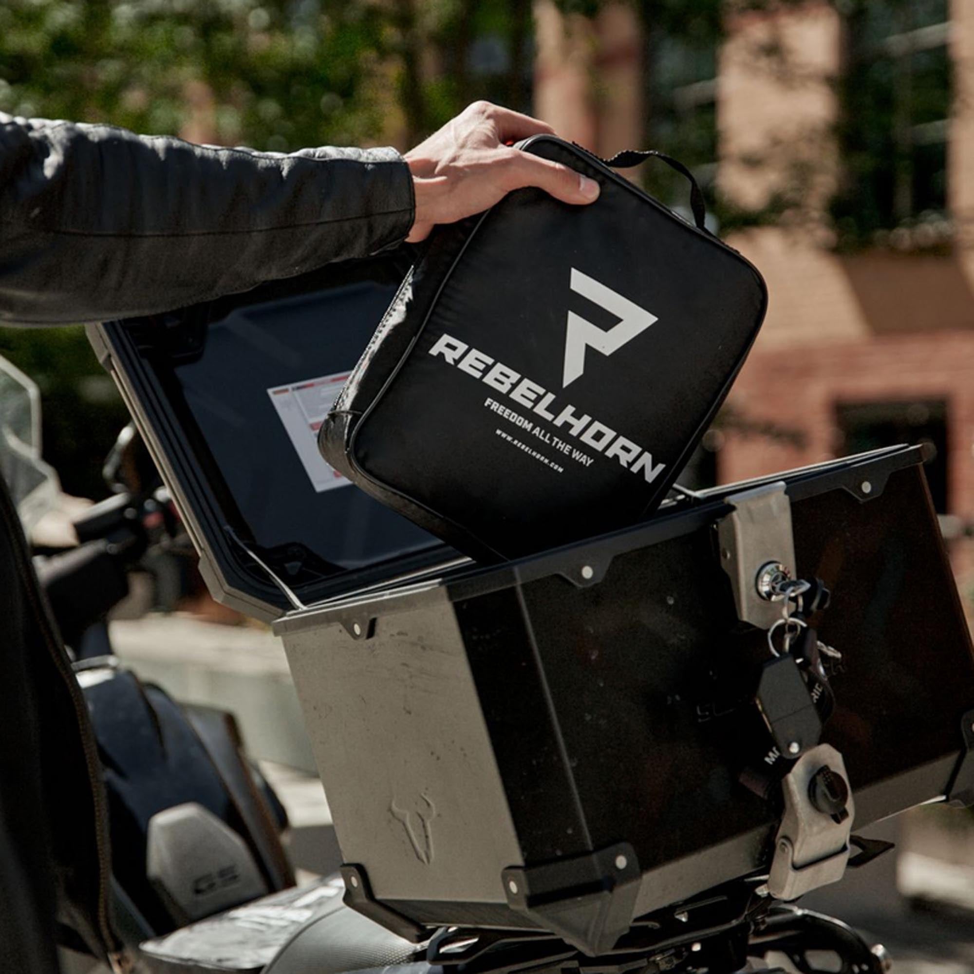 Side view of Rebelhorn Cover 2 Top Motorcycle Cover