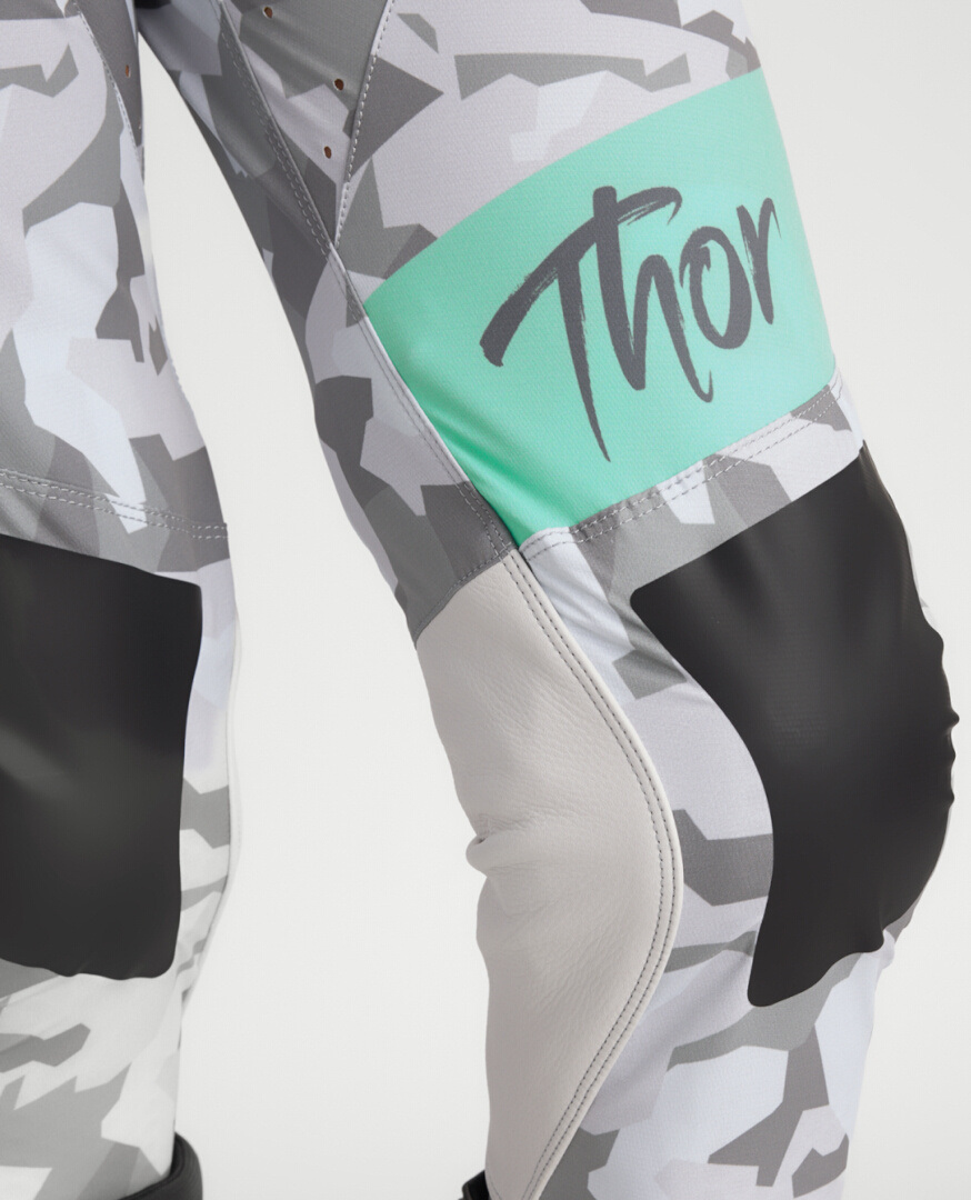 Thor Sportmode Shadow Pantaloni de motocross pentru doamne Gri deschis/verde 9/10 Figura 8
