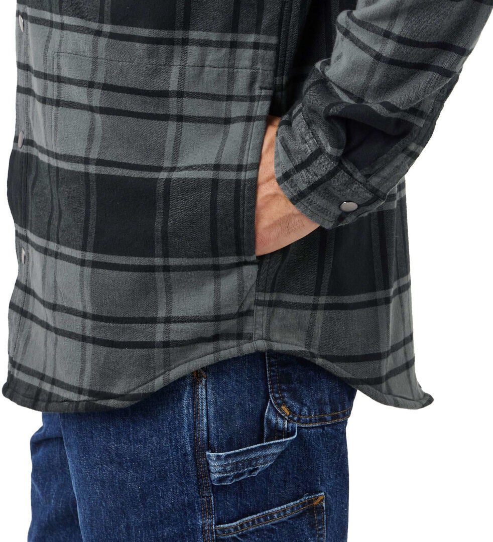 Carhartt Flannel Fleece Lined Hooded Hemd dunkelgrau M Abbildung 3