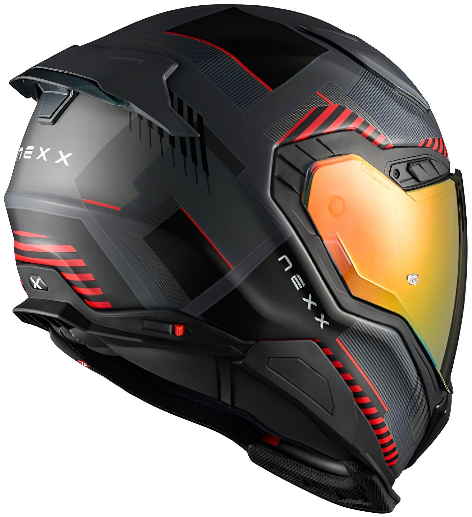 Nexx X.WST 3 Fluence Helm grau matt/rot M (57/58) Abbildung 4