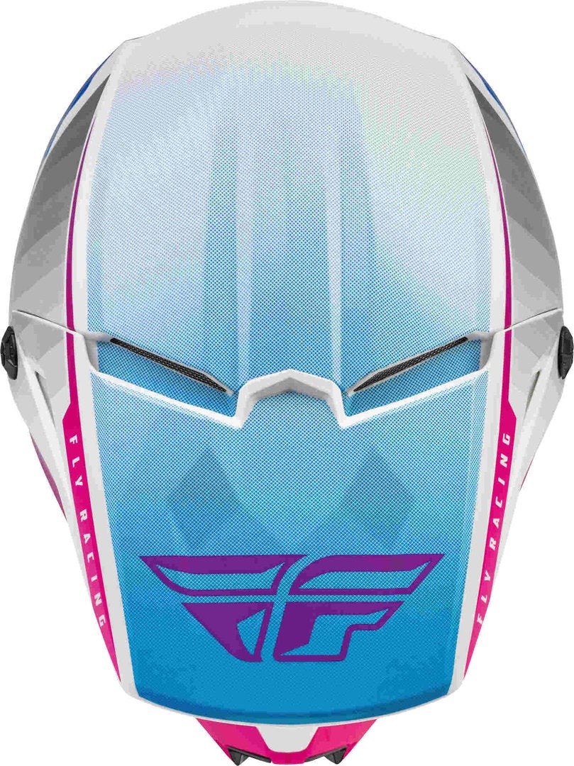Fly Racing Kinetic Drift Youth Casco Motocross bianco/rosa/blu Y/M (49/50) Figura 2