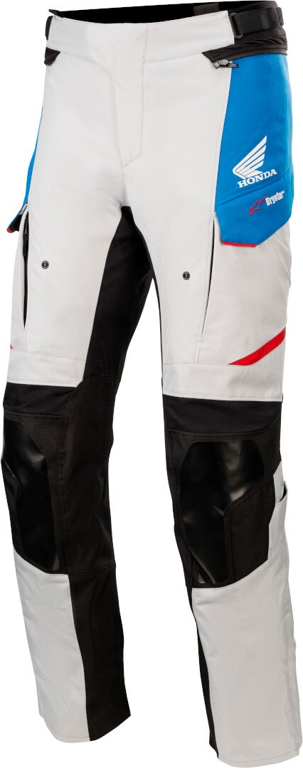 Alpinestars Honda Andes v3 Drystar Motorcycle Textile Pants grey/blue 4XL Figure 1