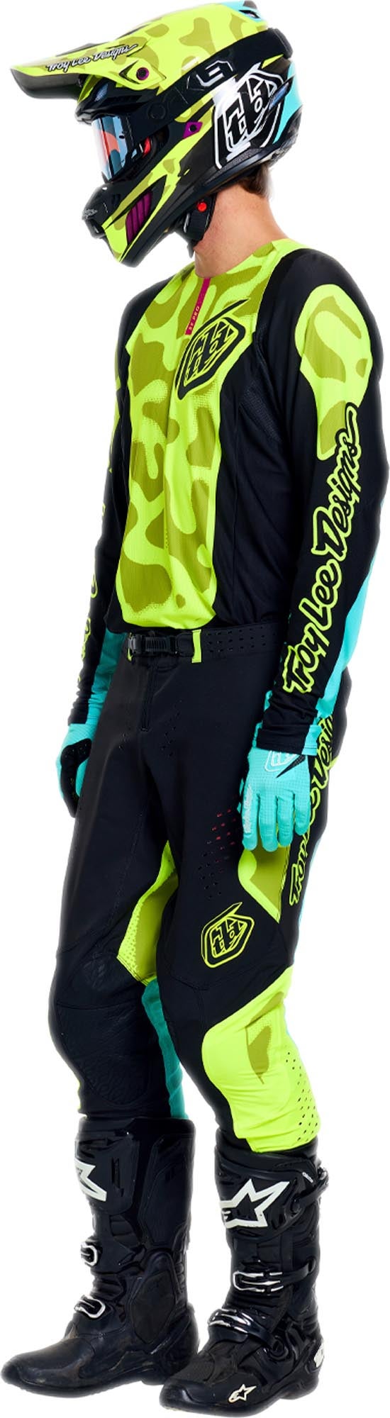 Troy Lee Designs SE Pro Myth モトクロスパンツ 黒/ネオン/イエロー 34 図15