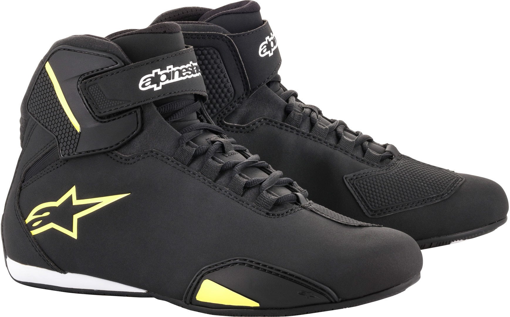Alpinestars Sektor Motorcykel sko sort/neon-gul 40,5 Figur 1