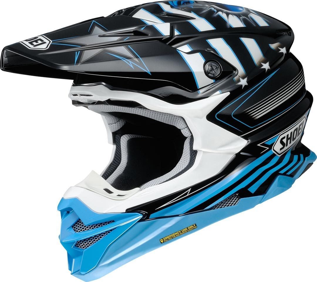 Shoei VFX-WR Grant 3 Capacete de motocross preto/azul XS (53/54) Figura 1