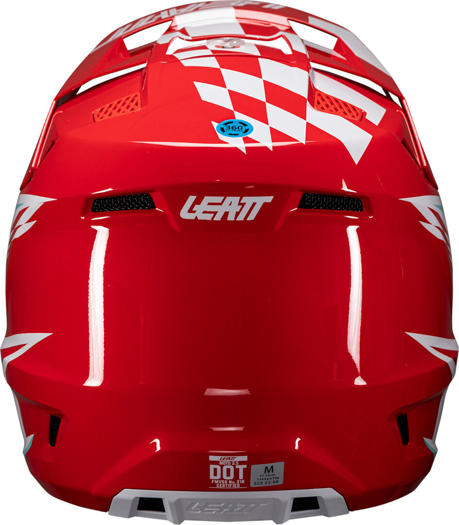 Leatt 3.5 Sharp Cască de motocross cu ochelari de protecție Roșu/Alb/Verde L (59/60) Figura 6