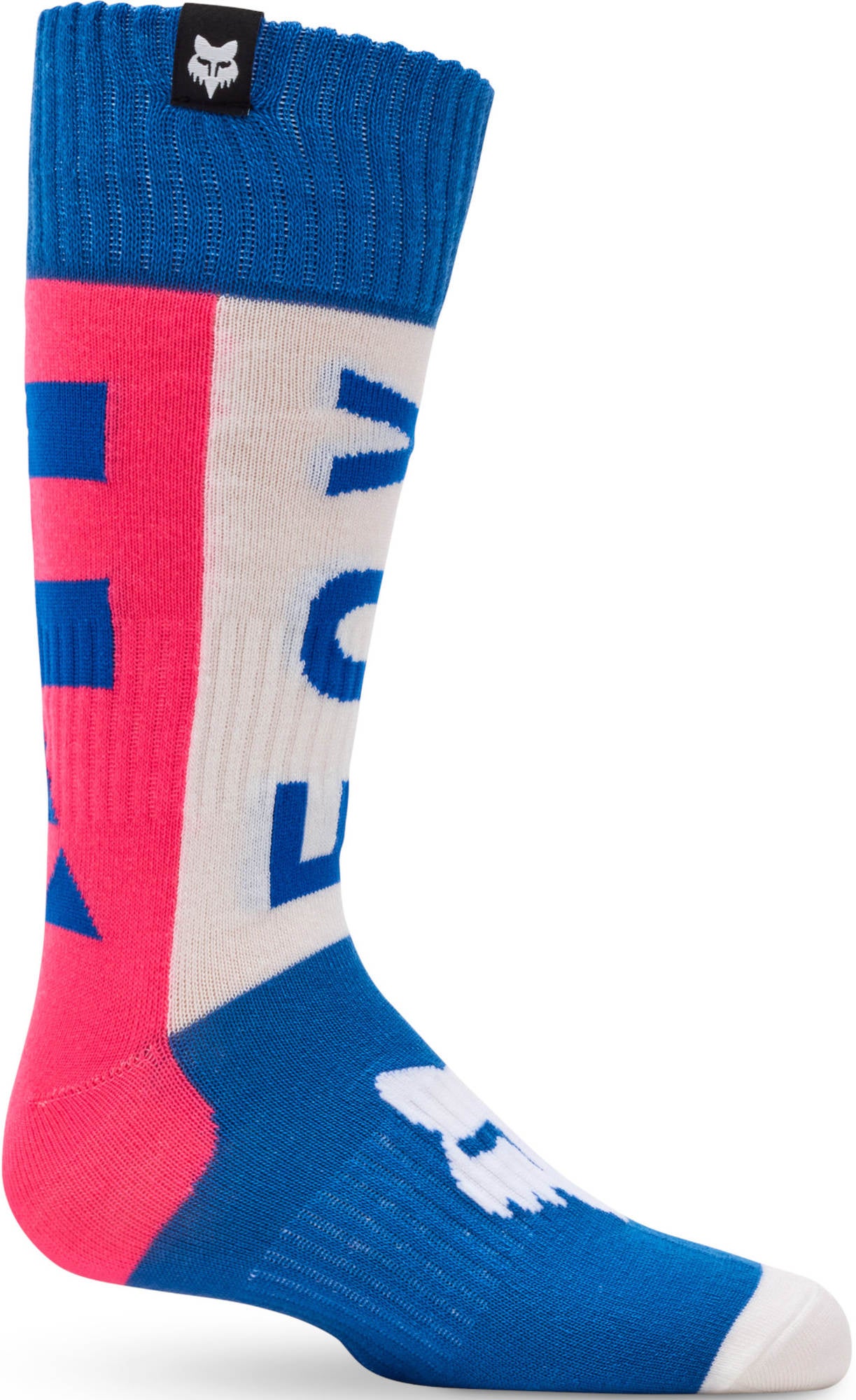 FOX 180 Collect Chaussettes de motocross pour jeunes bleu/rose YS Figure 1