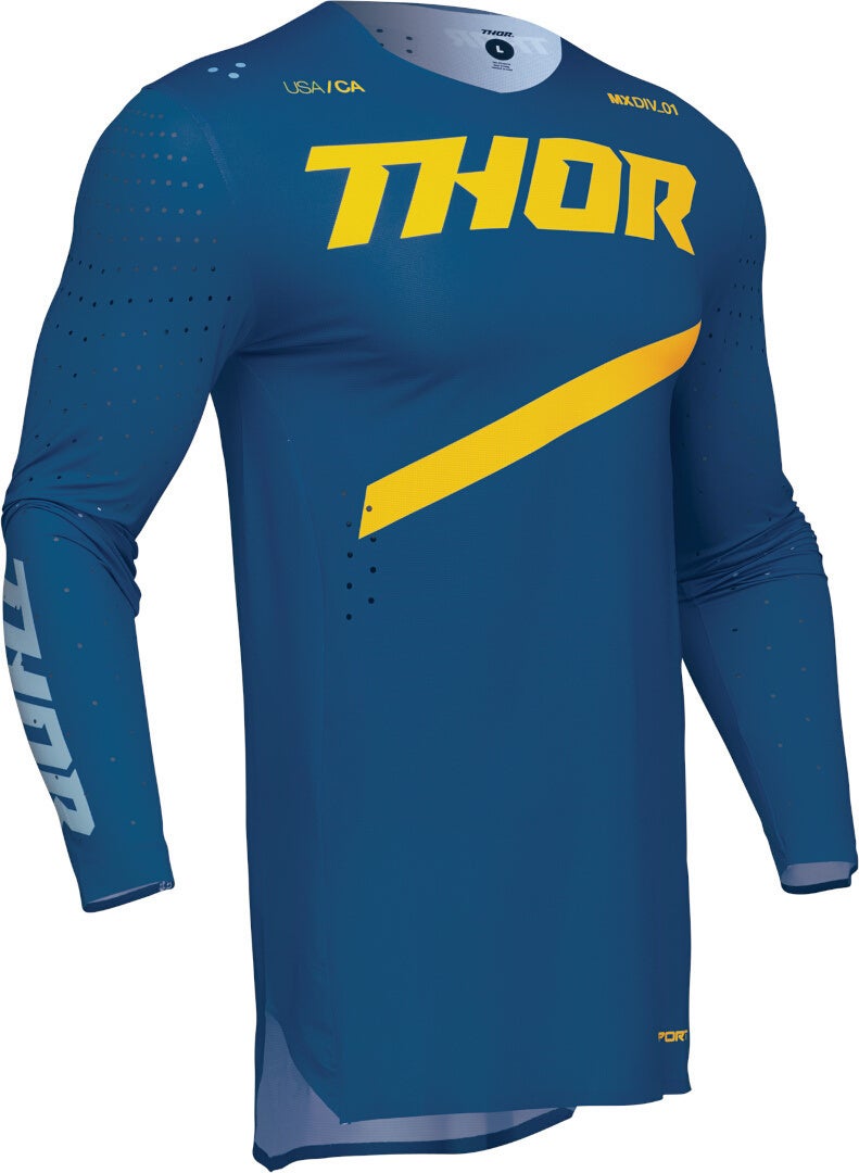Thor Sportmode Brave Motocross trøje blå/gul 3XL Figur 2