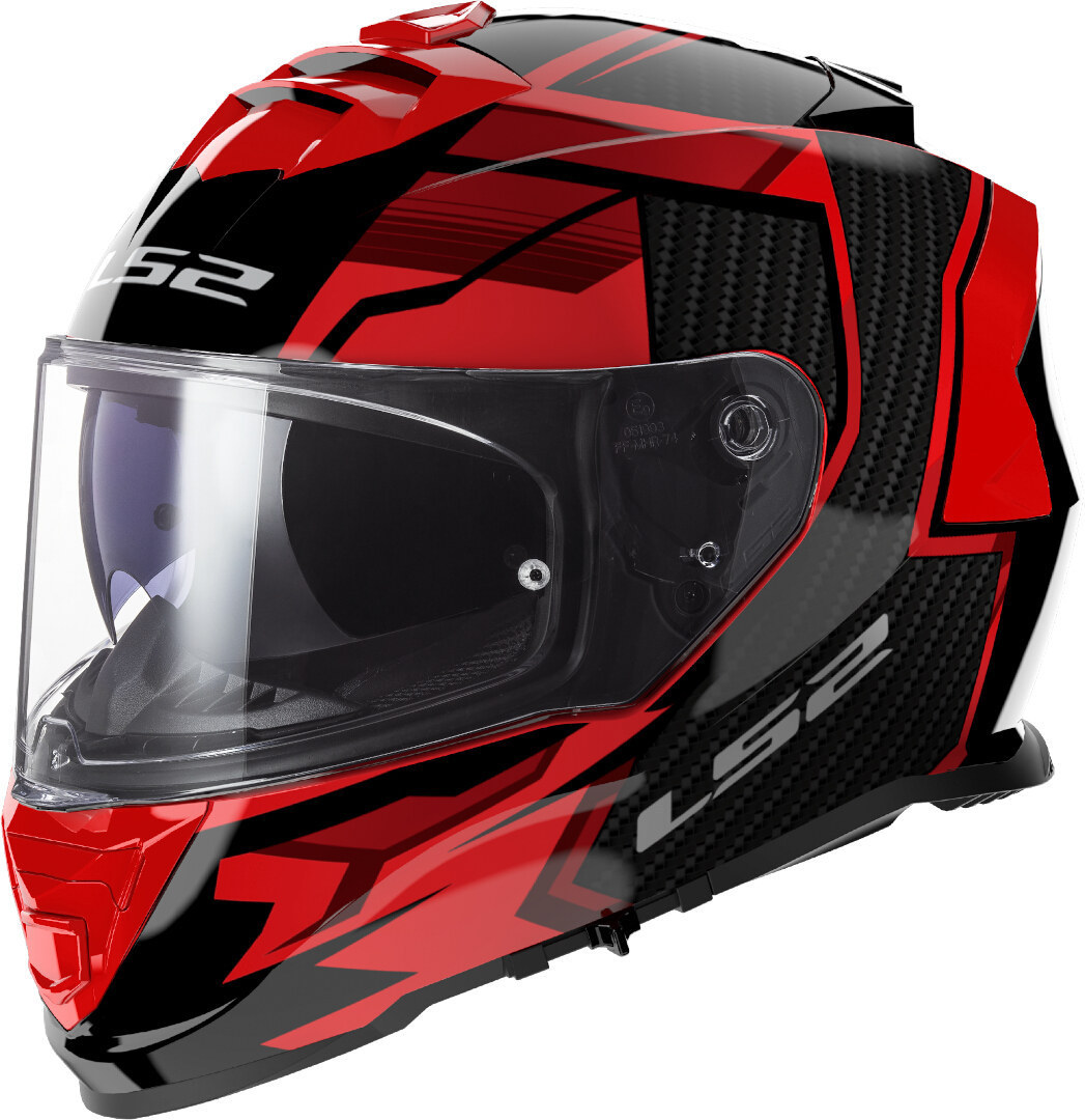 LS2 FF800 Storm II Tracker Helm Zwart/Rood M (57/58) Figuur 1
