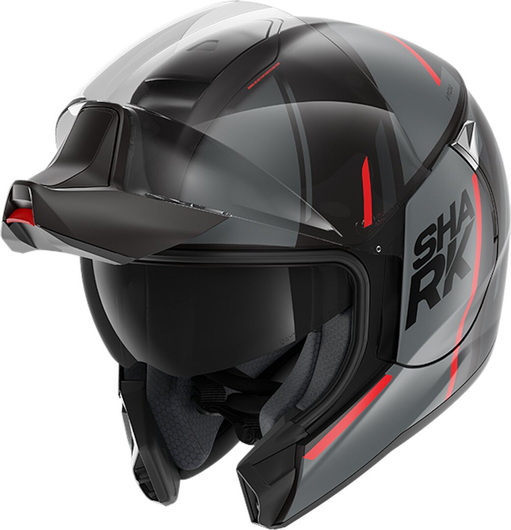 Shark Evojet Vyda Mat Klapphelm schwarz/rot L (59/60) Abbildung 2