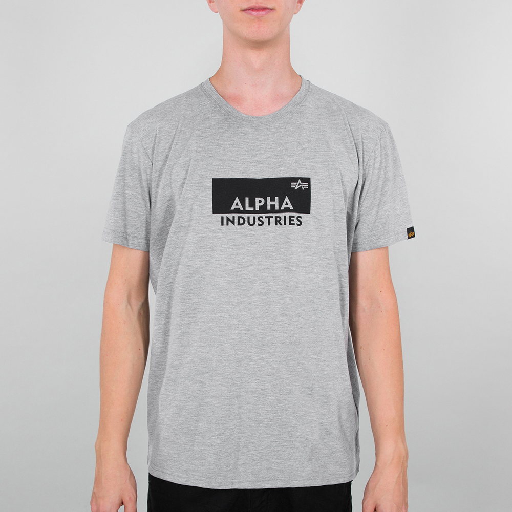 Alpha Industries Box Logo Tricou Gri M Figura 1