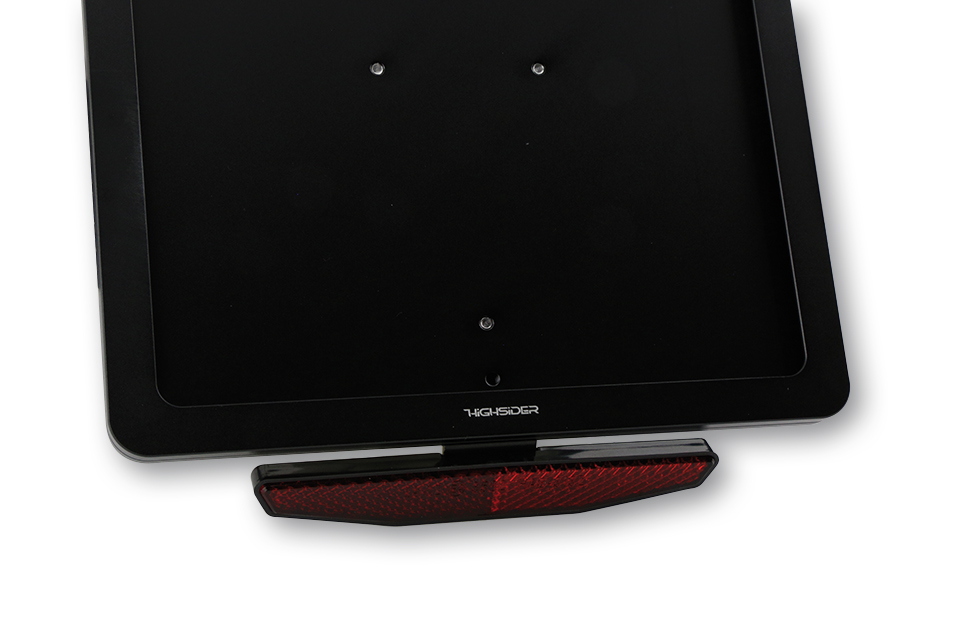 HIGHSIDER CNC Kennzeichen Halteplatte, schwarz eloxiert Figura 2