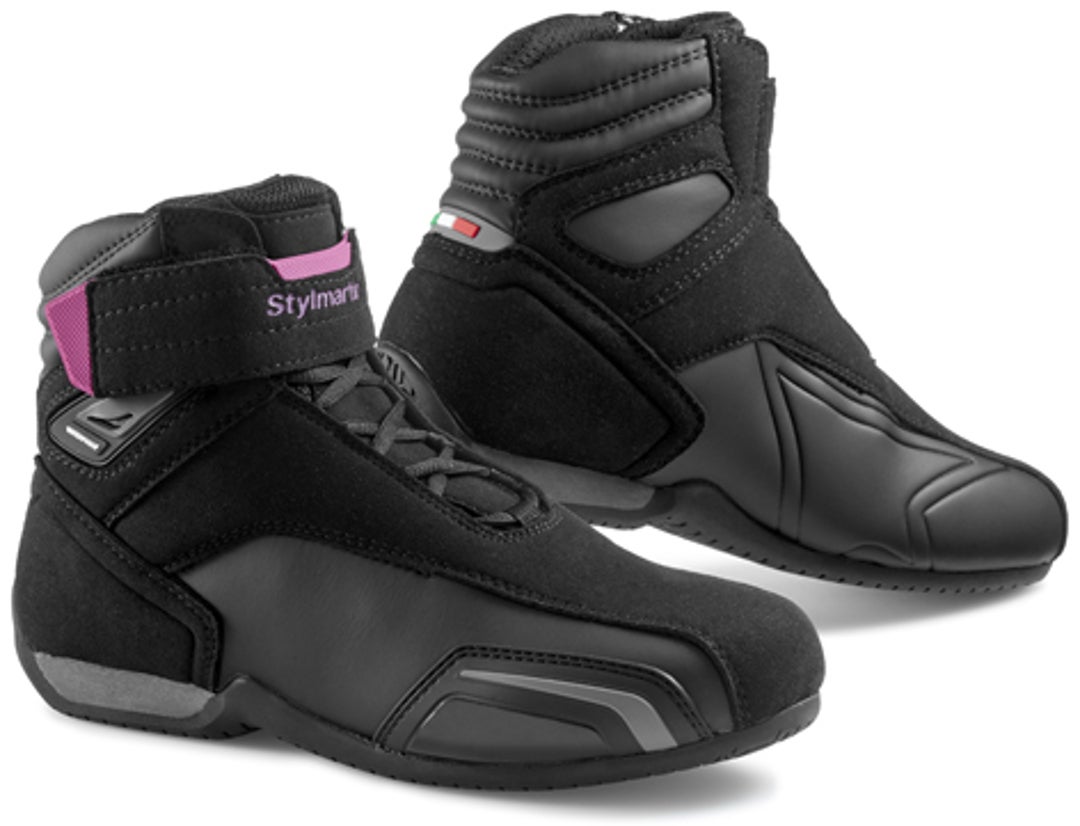 Stylmartin Vector Sapatos impermeáveis da motocicleta preto/rosa 37 Figura 1