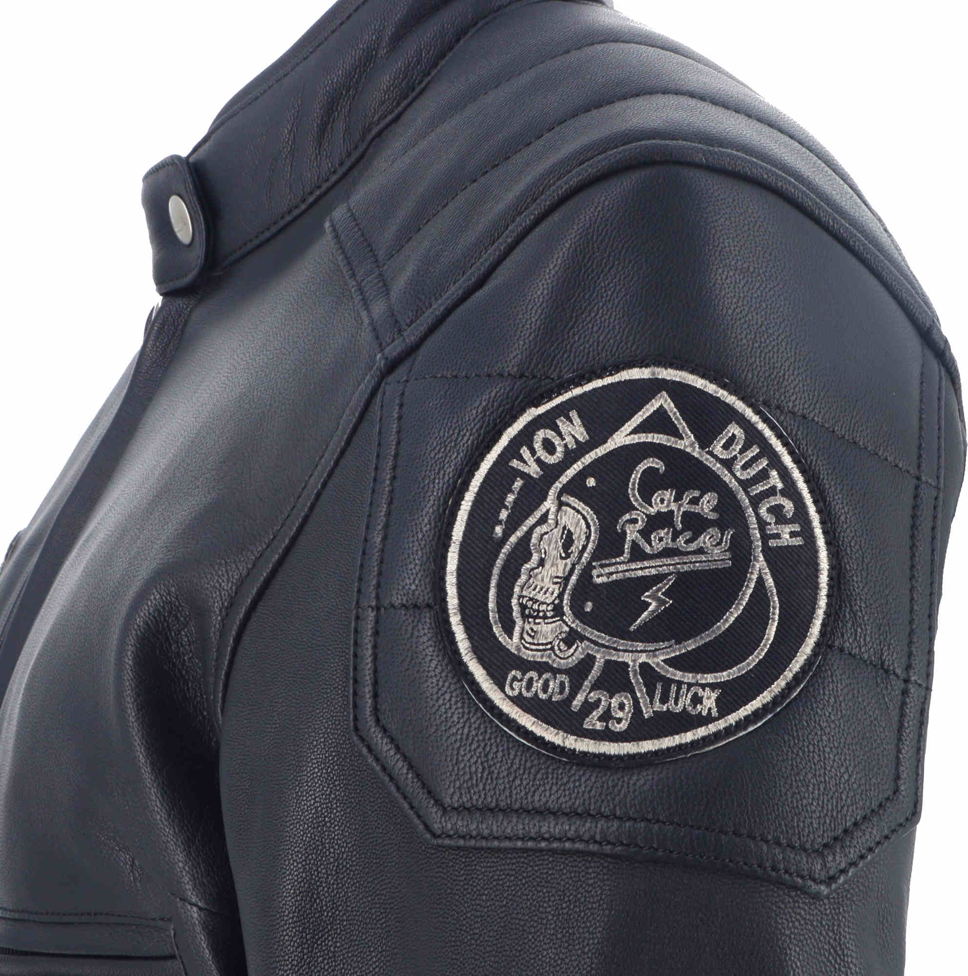 Von Dutch X Helstons Pretty Giacca in pelle da moto da donna nero 2XL Figura 6