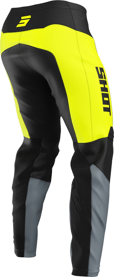 Shot Devo League Motorcross Broek zwart/grijs/geel 32 Figuur 3