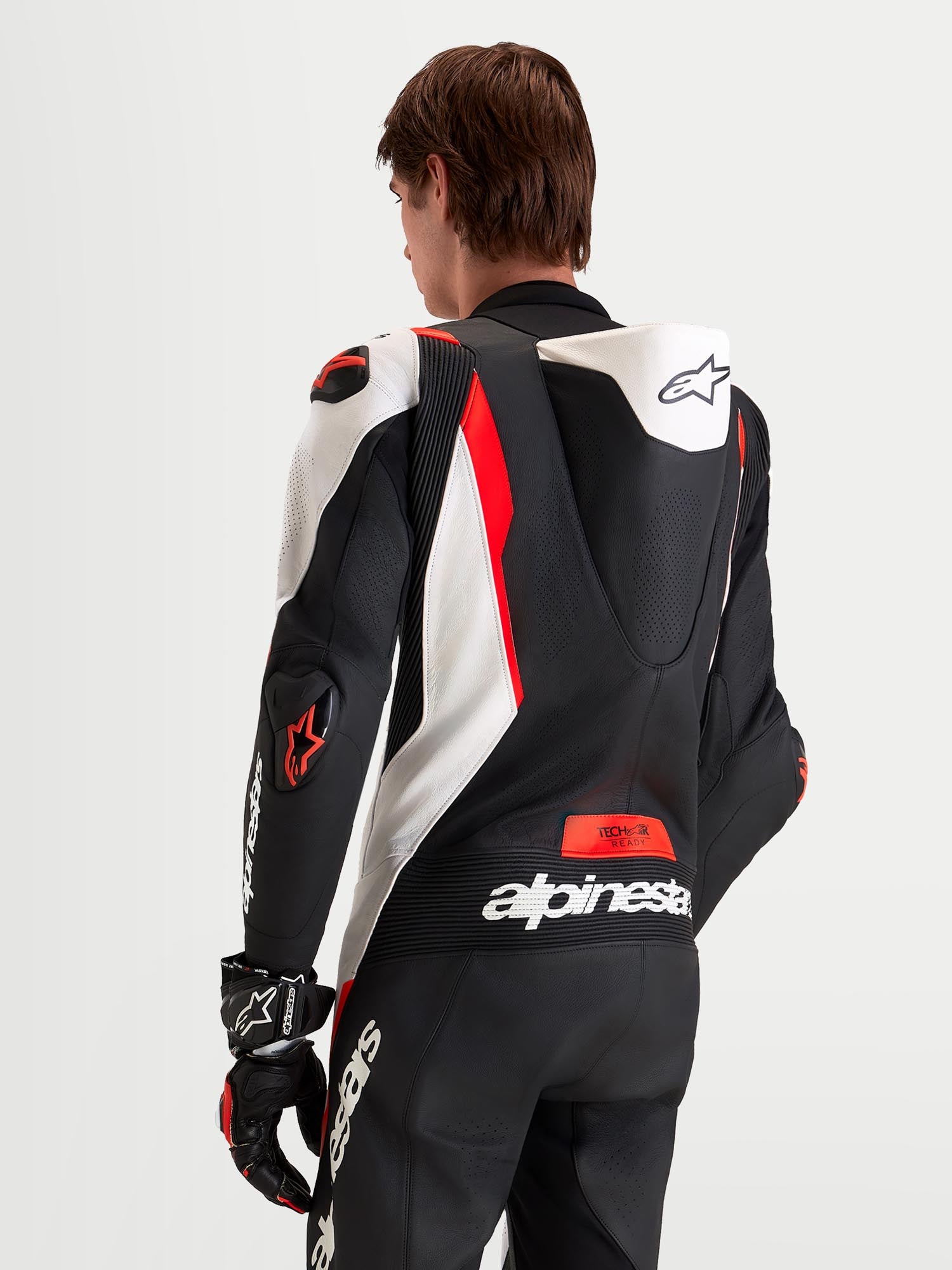 Alpinestars Missile V3 1-Piece Motorcycle Leather Suit black/white/red 58 Figure 6