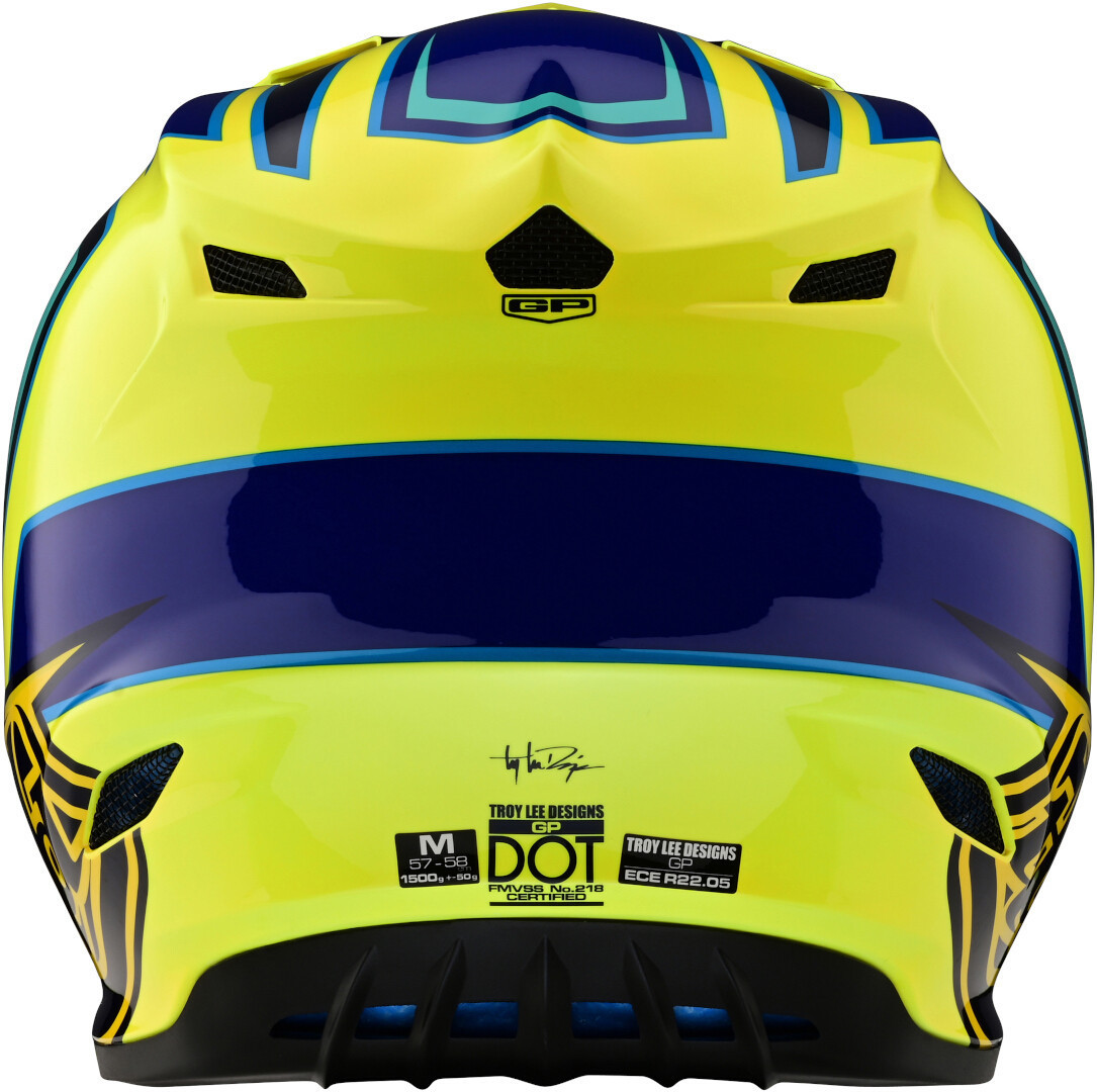 Troy Lee Designs GP Ritn Motocross Hjälm blå/gul S (55/56) Figur 6