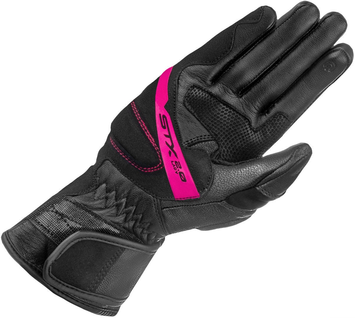 SHIMA STX 2.0 perforerede dame motorcykelhandsker sort/pink XL Figur 2