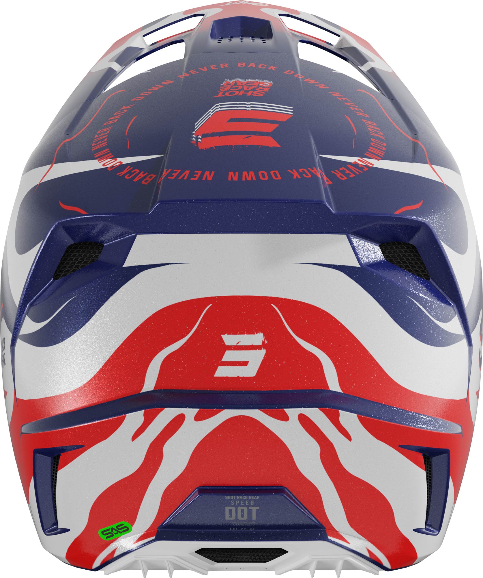 Shot Speed Beast Casco de motocross Azul/Rojo/Blanco XL (61/62) Figura 3