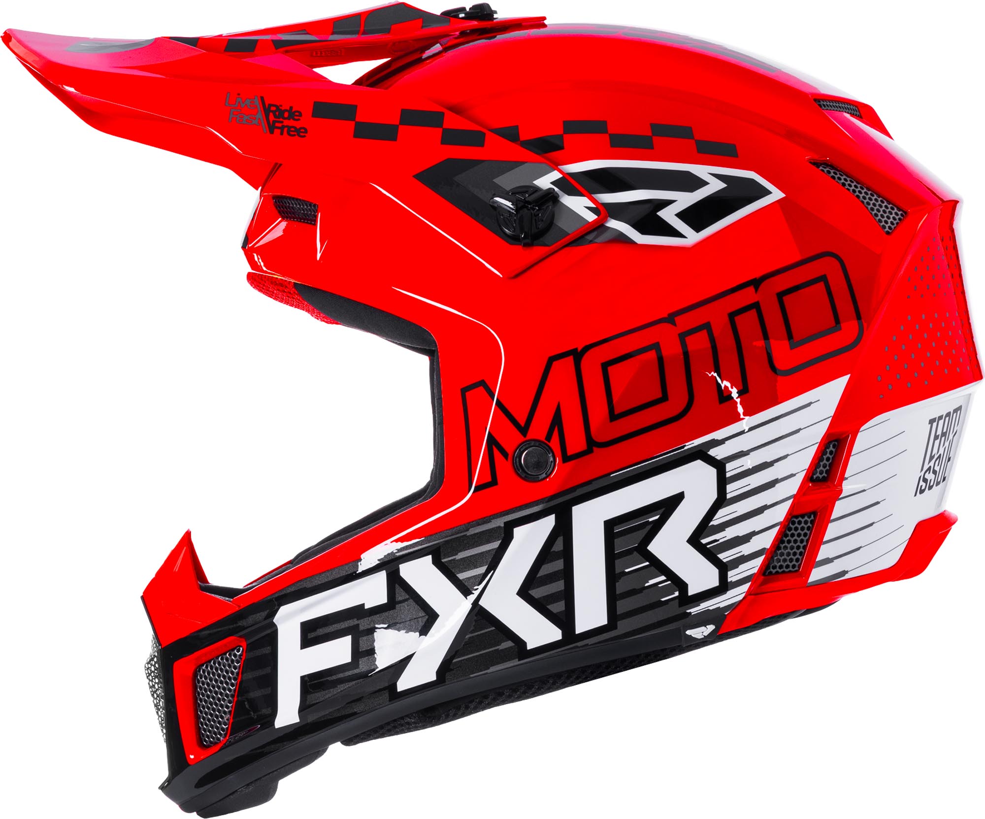 FXR Clutch Race Div Motocross Helm rot/schwarz/weiß M Abbildung 4