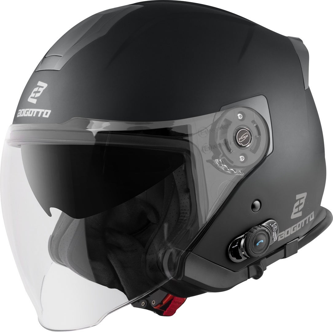 Bogotto H586 BT Solid Bluetooth 噴氣式頭盔 黑哑光 XXL（63） 图1