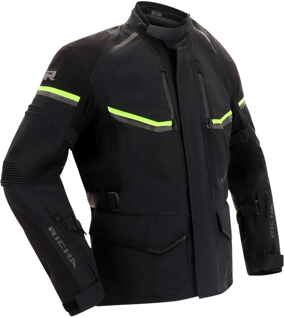 Richa Atlantic 2 Gore-Tex waterproof Motorcycle Textile Jacket black/yellow M Figure 1
