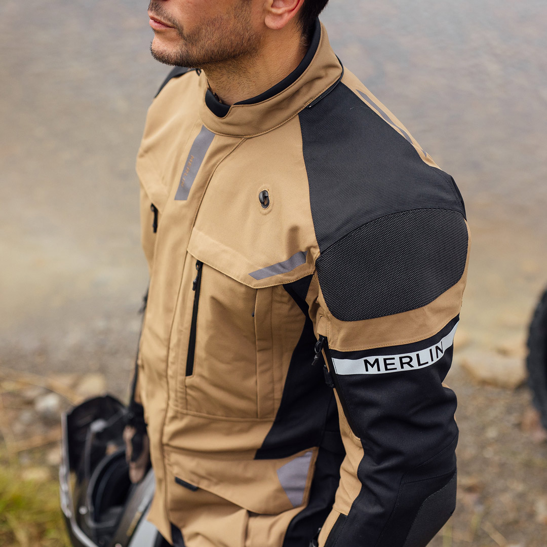 Merlin Akashi Pro D30 Laminated waterproof Motorcycle Textile Jacket light brown 4XL Figure 6