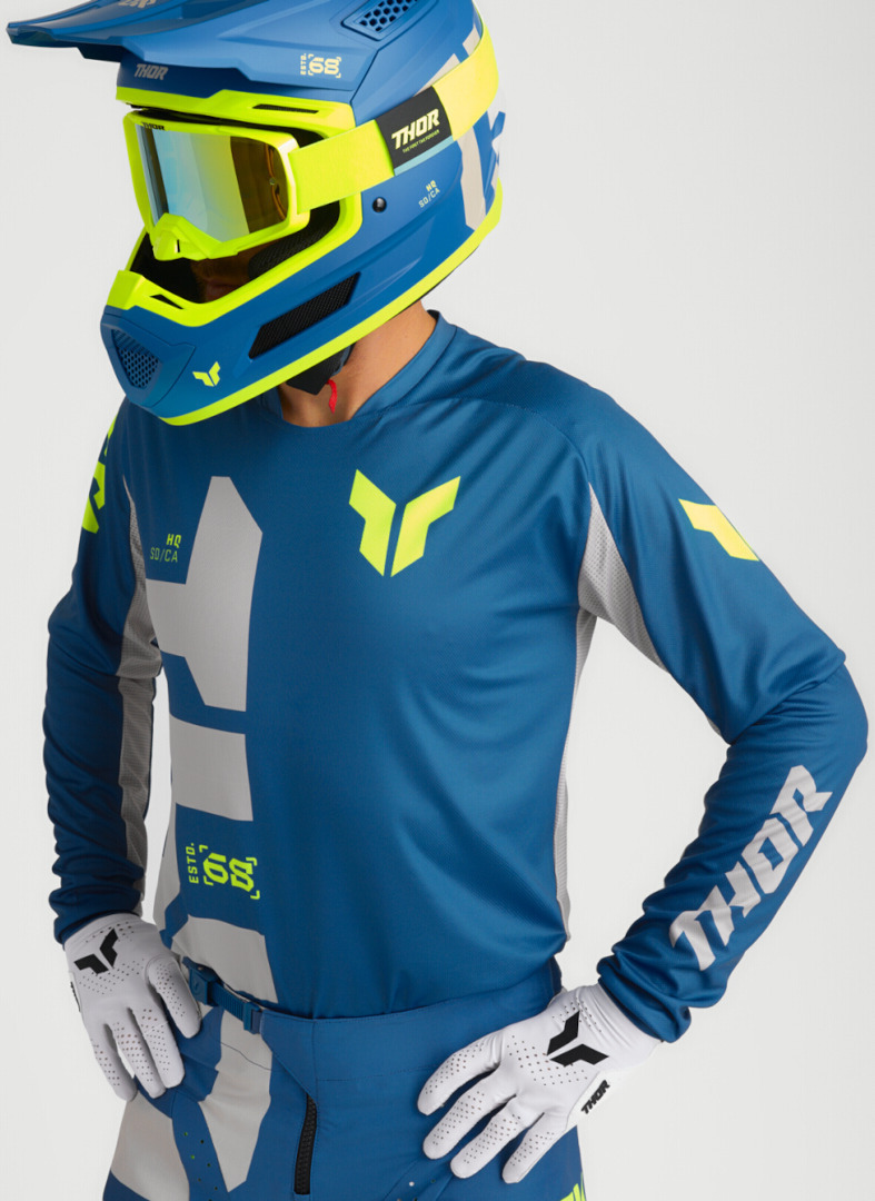 Thor Launchmode Forge Motocross Jersey blau/grau M Abbildung 9