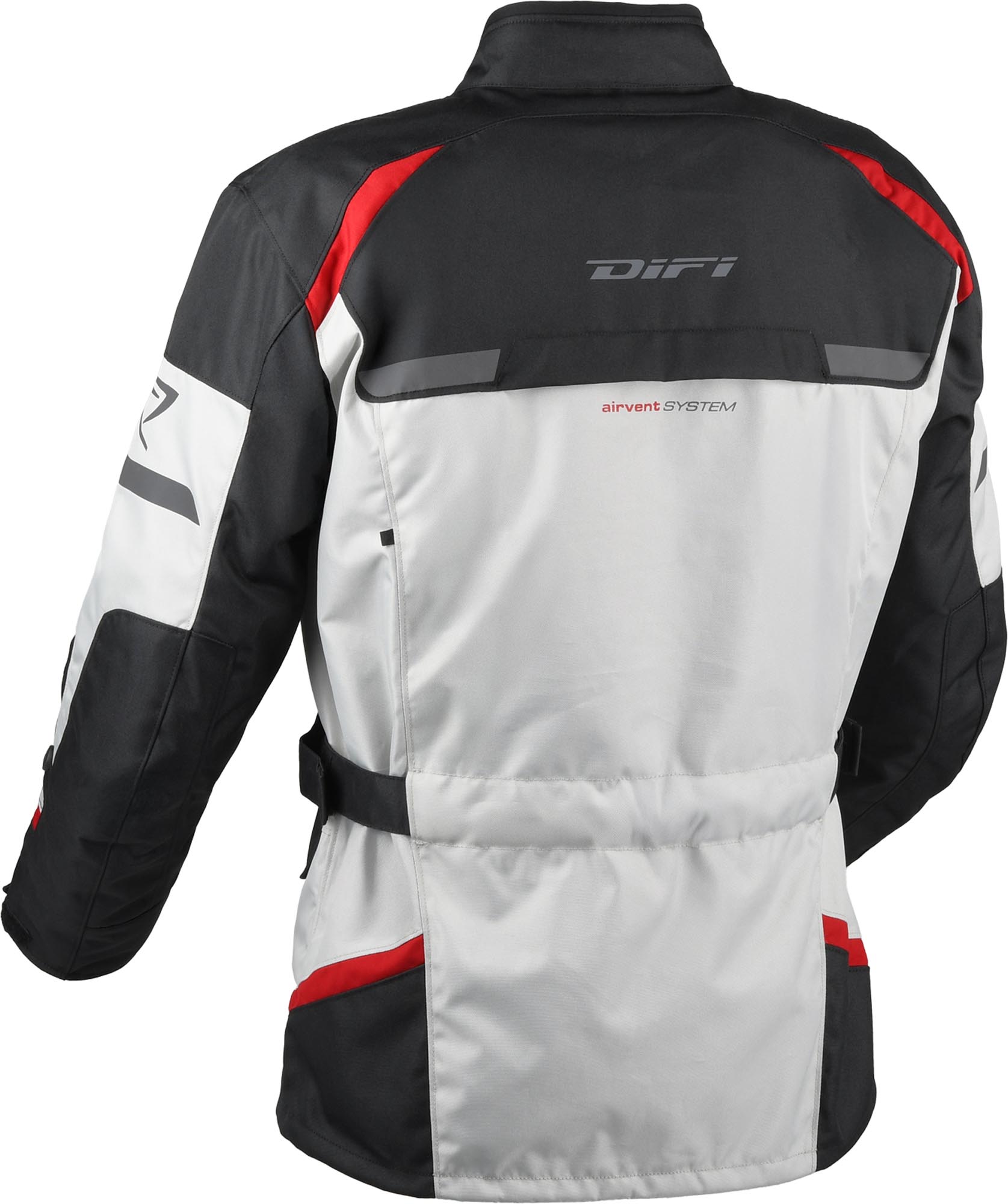 DIFI Horizon Aerotex waterproof Motorcycle Textile Jacket grey/black/red 2XL Figure 2