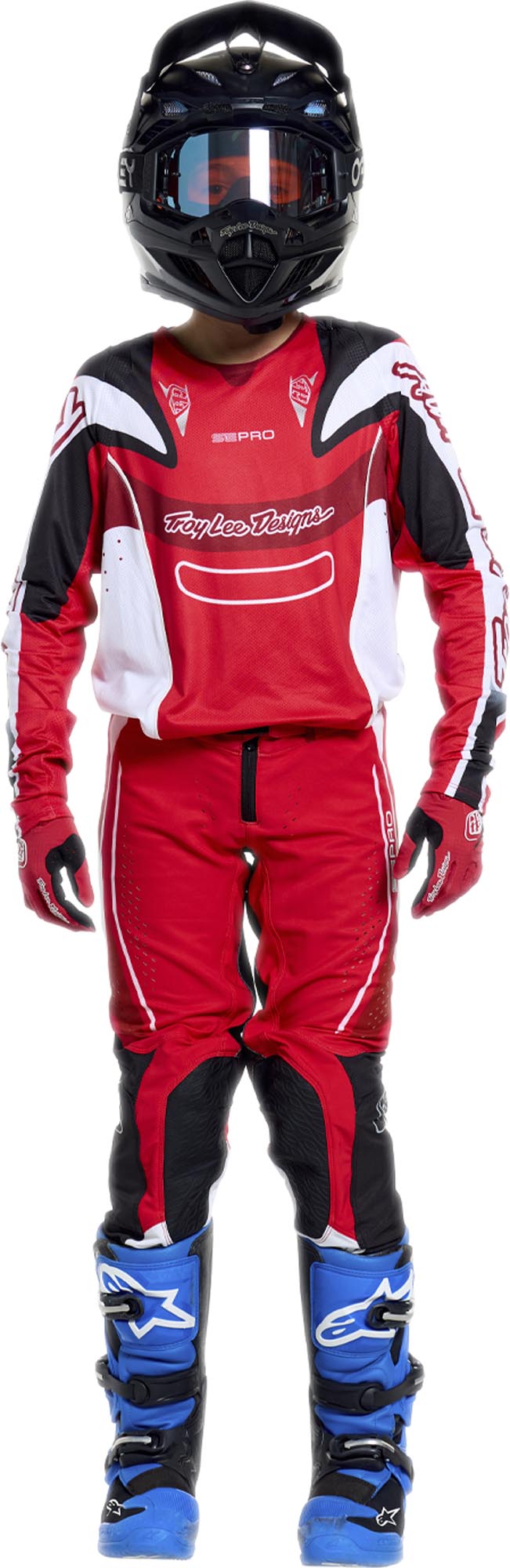 Troy Lee Designs SE Pro Salvo Pantaloni de motocross pentru tineret Roșu/Alb 26 Figura 2