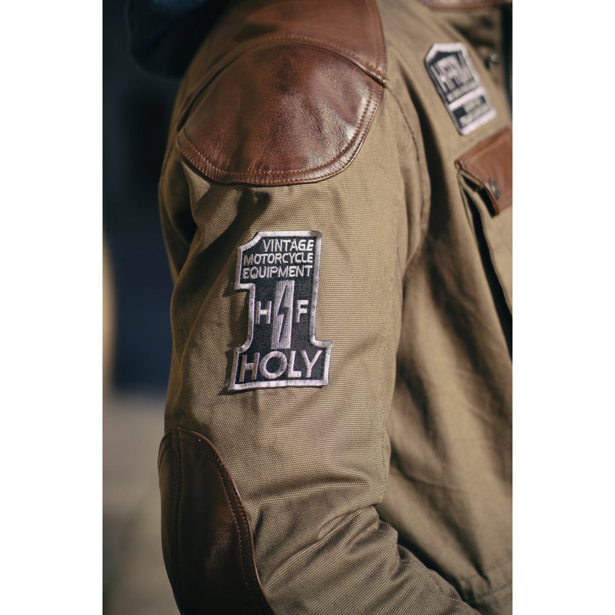 HolyFreedom Quattro Waxed Evo Motorcycle Textile Jacket Khaki XL Figure 13