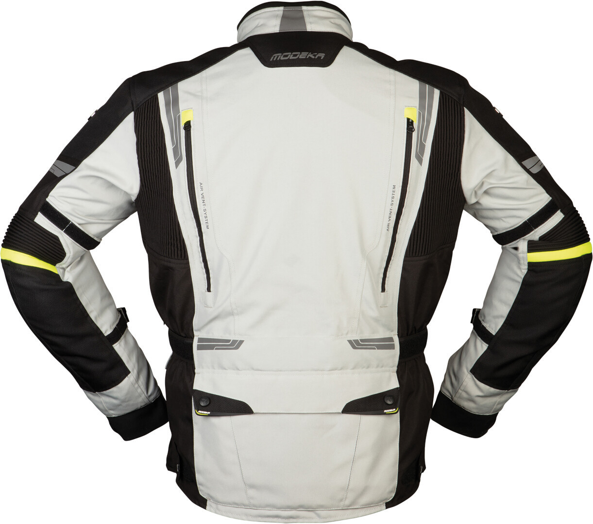 Modeka Aeris Motorrad Textiljacke hellgrau/schwarz L Abbildung 2