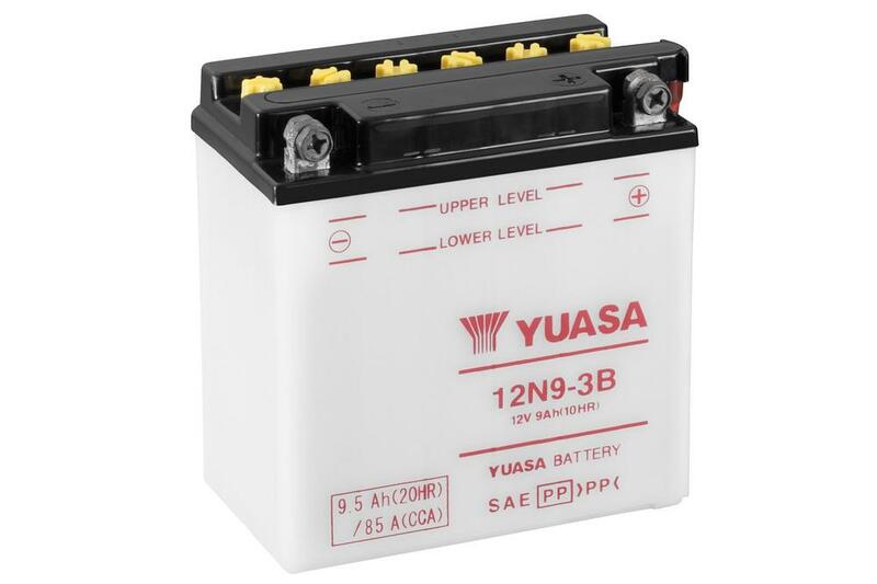 YUASA YUASA konventionellt YUASA-batteri utan syrapaket - 12N9-3B Batteri utan syrapaket Figur 1