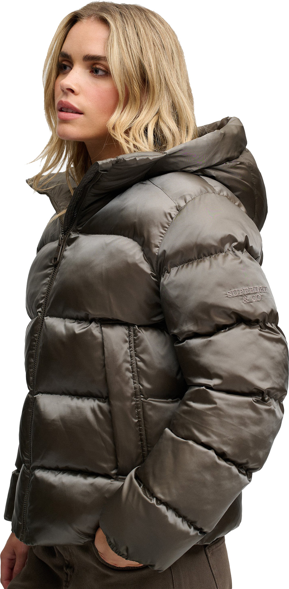 Superdry & Co Shiny Ladies Quilted Jacket 14 Figure 3