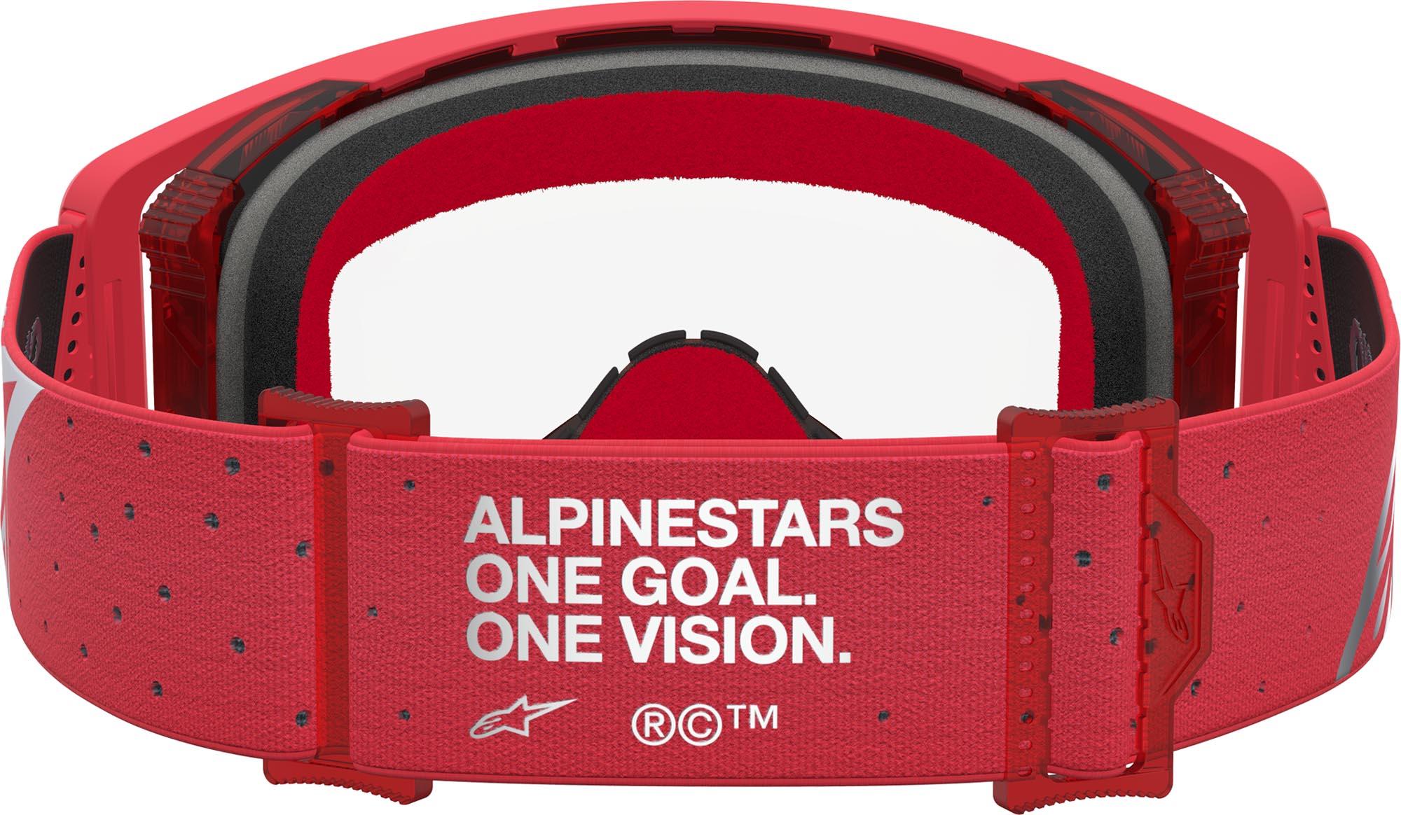 Alpinestars Supertech Vesta Motocross Brille rot/weiß Abbildung 2