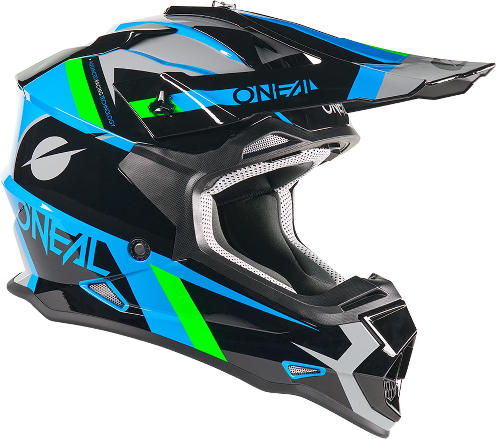 Oneal 2SRS Zento Casco da motocross nero/grigio/blu S (55/56) Figura 3