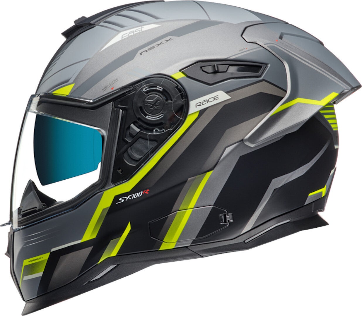 Nexx SX.100R Gridline Helm grau/gelb L (59/60) Abbildung 1