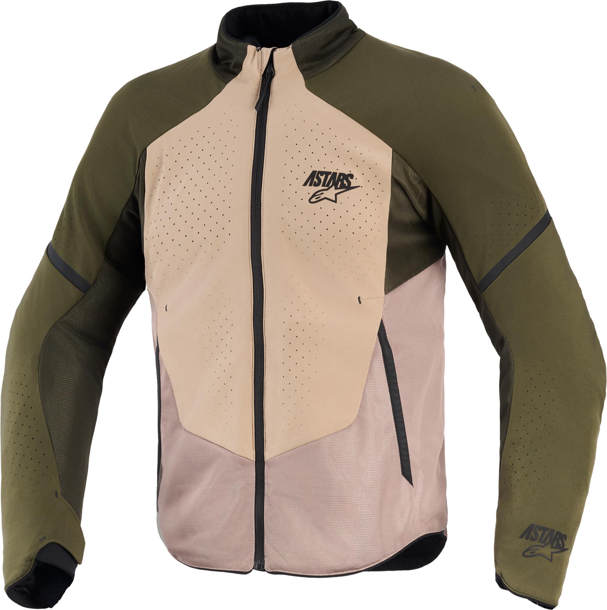 Alpinestars Aeroshell Airflow Motorrad Textiljacke braun/grün S Abbildung 1