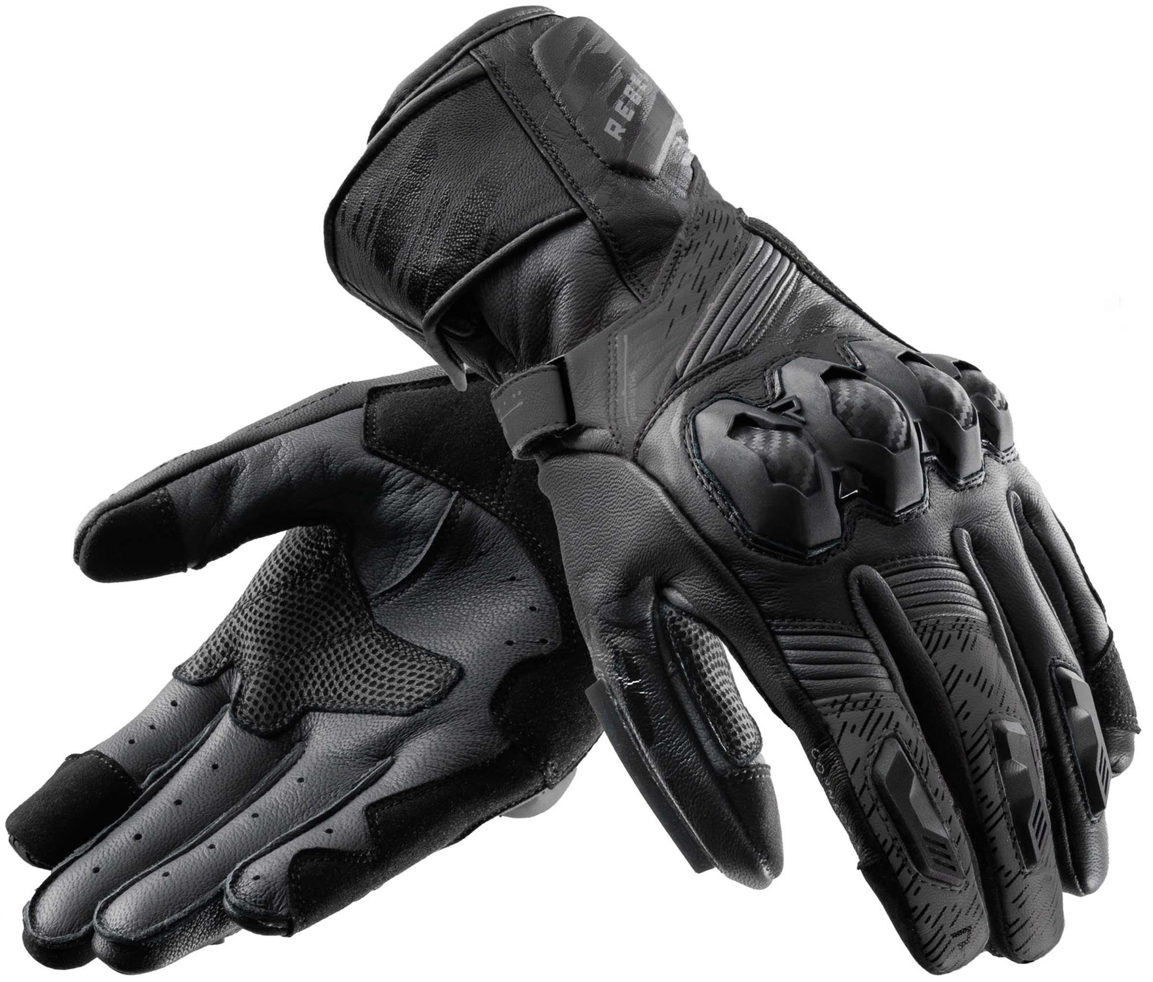 Rebelhorn Viper Motorcykelhandsker Sort XL Figur 1