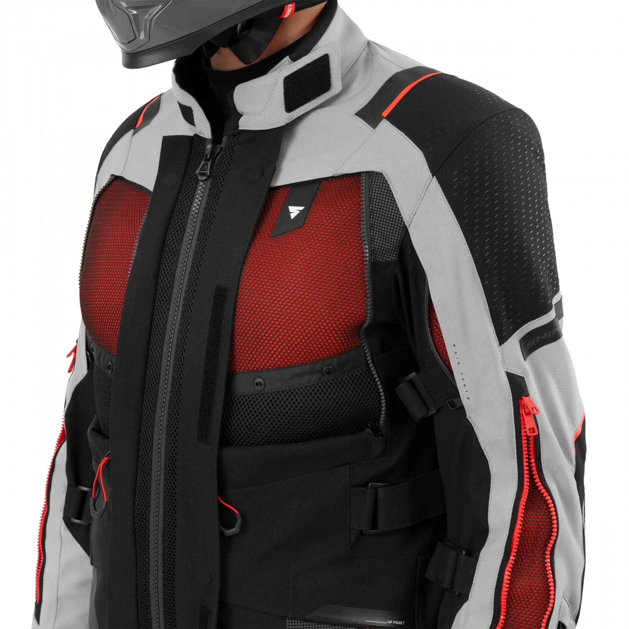 SHIMA Hero 3.0 Motorrad Textiljacke grau/rot L Abbildung 10