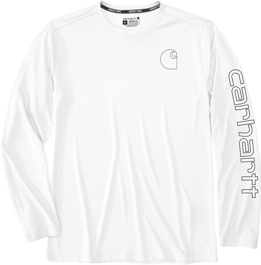Carhartt Force Sun Defender™ Long-Sleeve Logo Graphic Long-Sleeve Functioneel overhemd Wit M Figuur 1