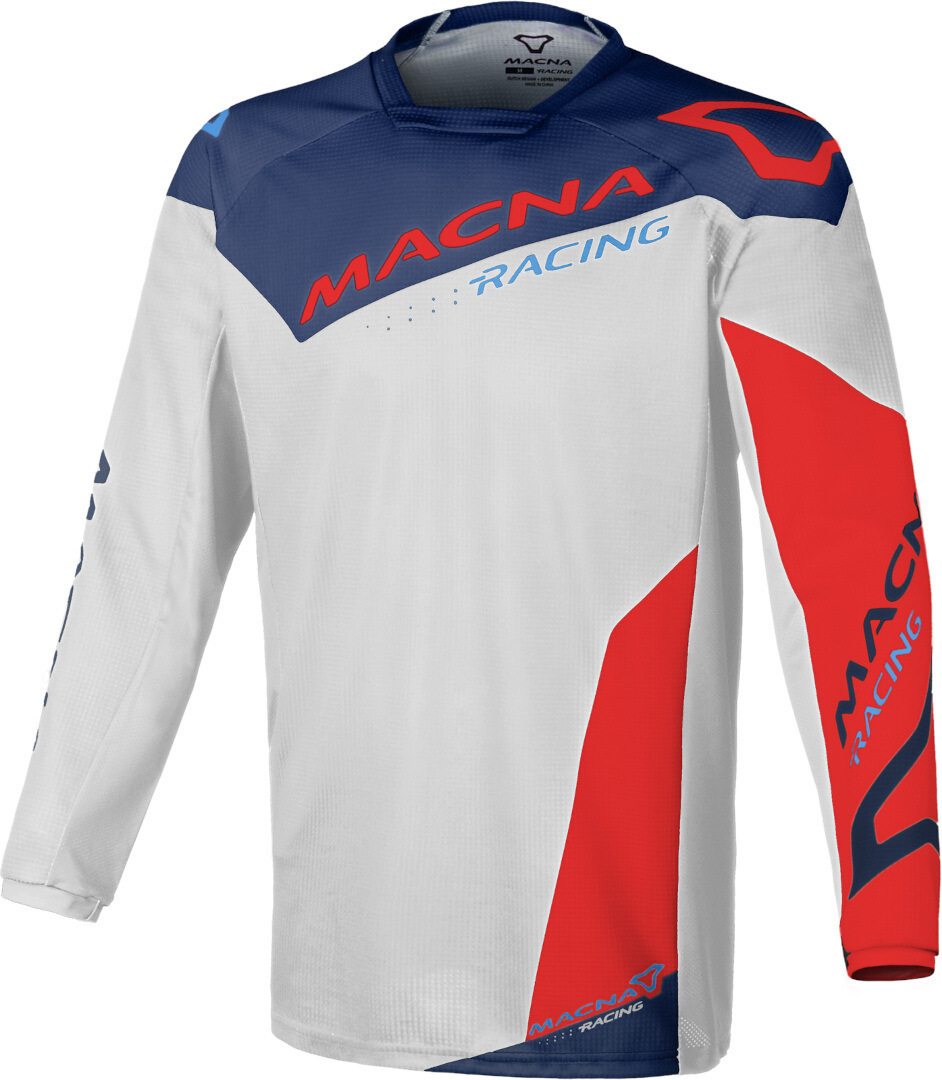 Macna Backyard-1 Motocross Jersey hellgrau/blau/rot L Abbildung 1