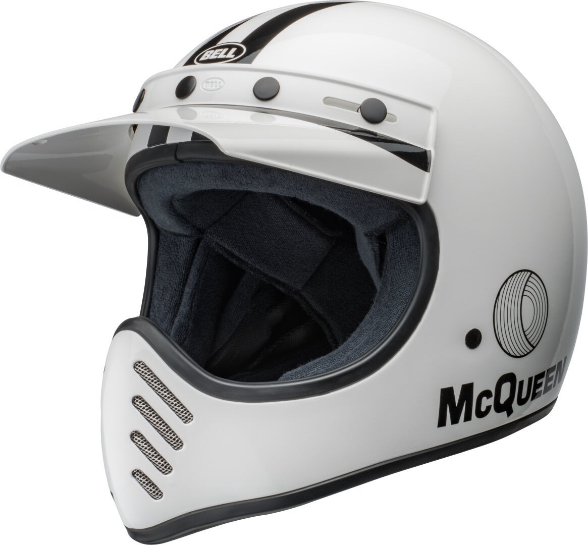 Bell Moto-3 Steve McQueen Motokrosová přilba bílá/černá M (57/58) Obrázek 1